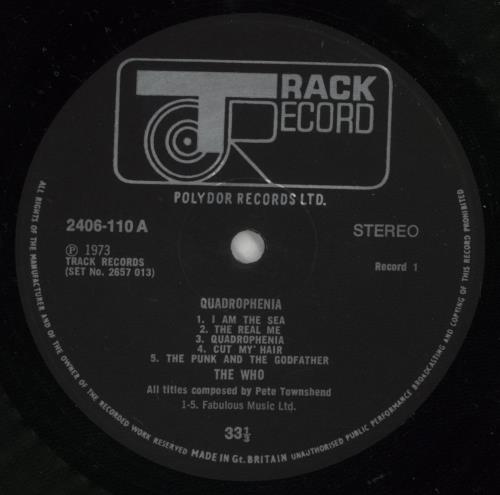 The Who Quadrophenia - 1st EX - booklet attached UK 2-LP vinyl